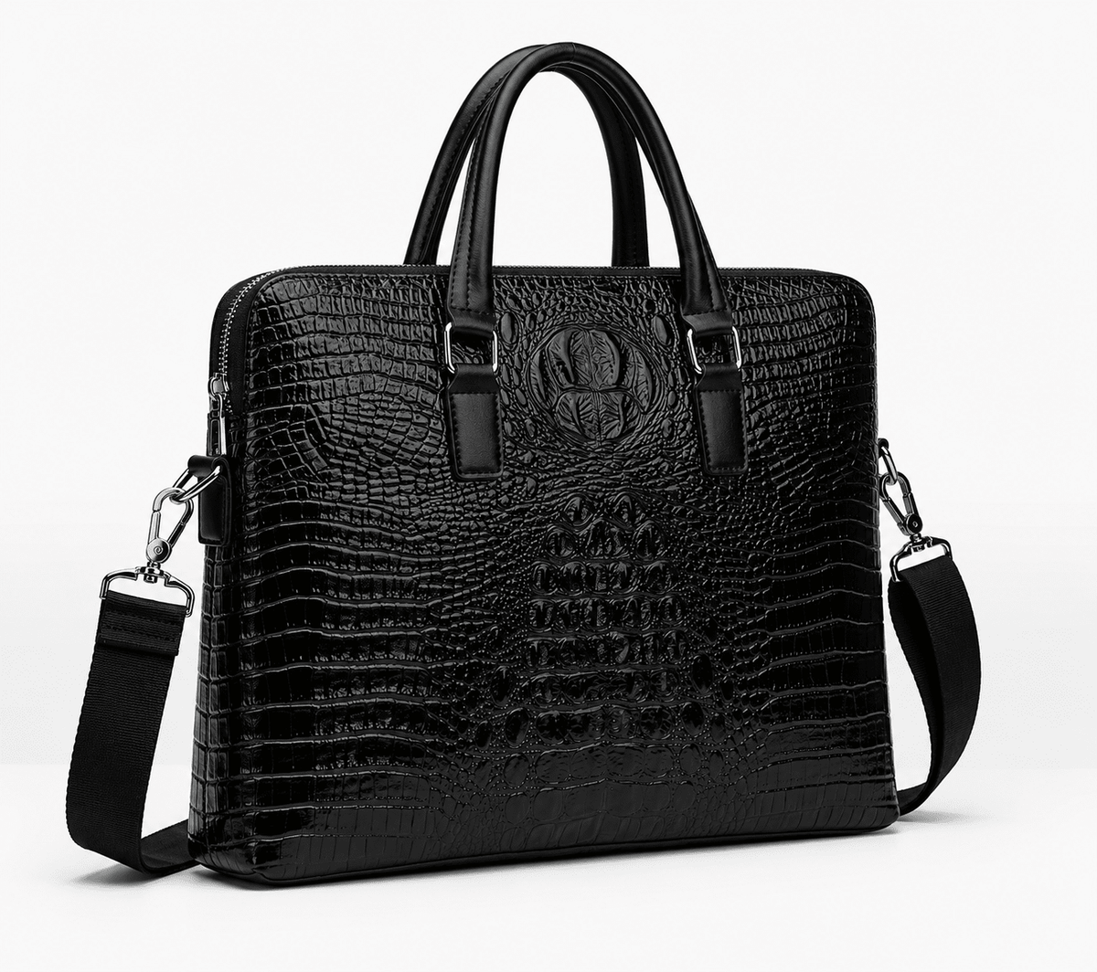 Men’s Leather Executive Briefcase – Elegant, Spacious & Crocodile Design | VALLÉZION Men’s Leather Executive Briefcase – Elegant, Spacious & Crocodile Design | VALLÉZION 