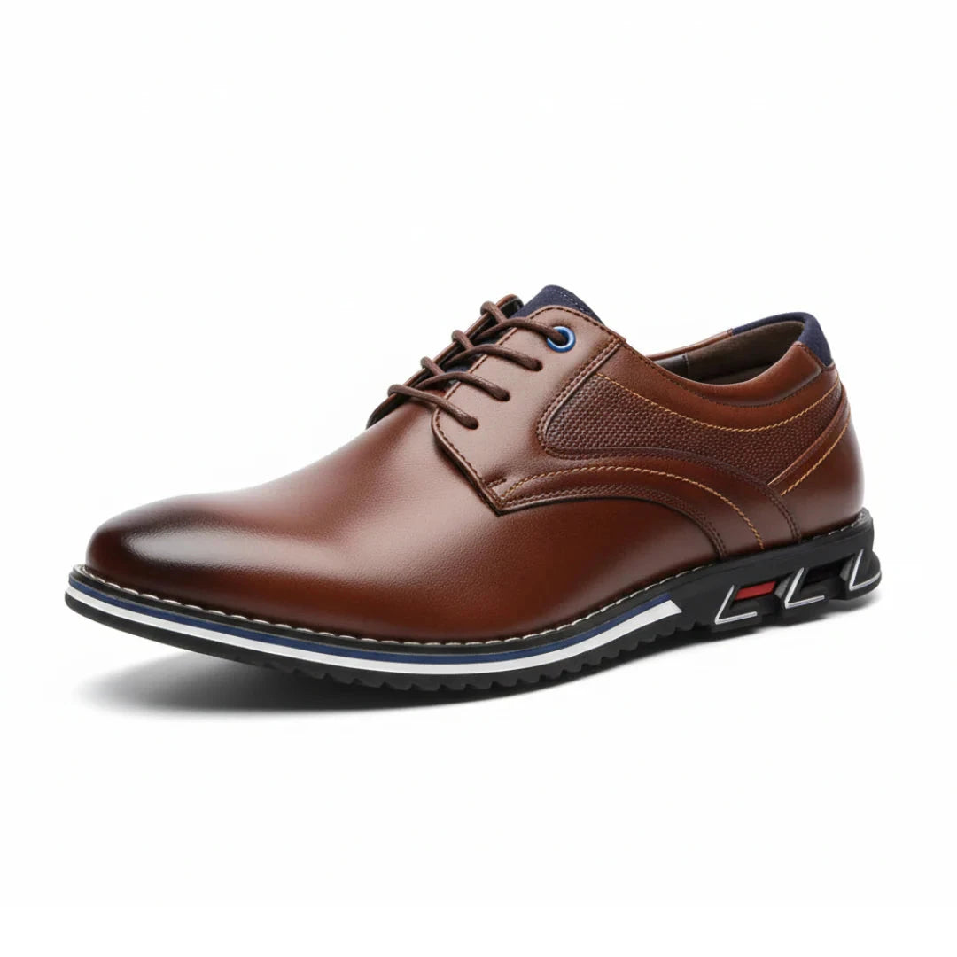 Men’s Leather Oxford Dress Shoes - Wynthor Men’s Leather Oxford Dress Shoes - Wynthor Brown