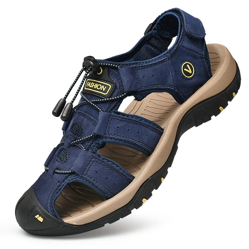 Men’s Leather Sandals, Comfortable, Non-Slip & Breathable – Severion Men’s Leather Sandals, Comfortable, Non-Slip & Breathable – Severion Blue