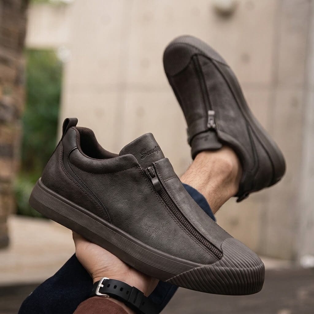 Men's Leather Sneakers with Modern and Versatile Design - Cormanio Men's Leather Sneakers with Modern and Versatile Design - Cormanio 