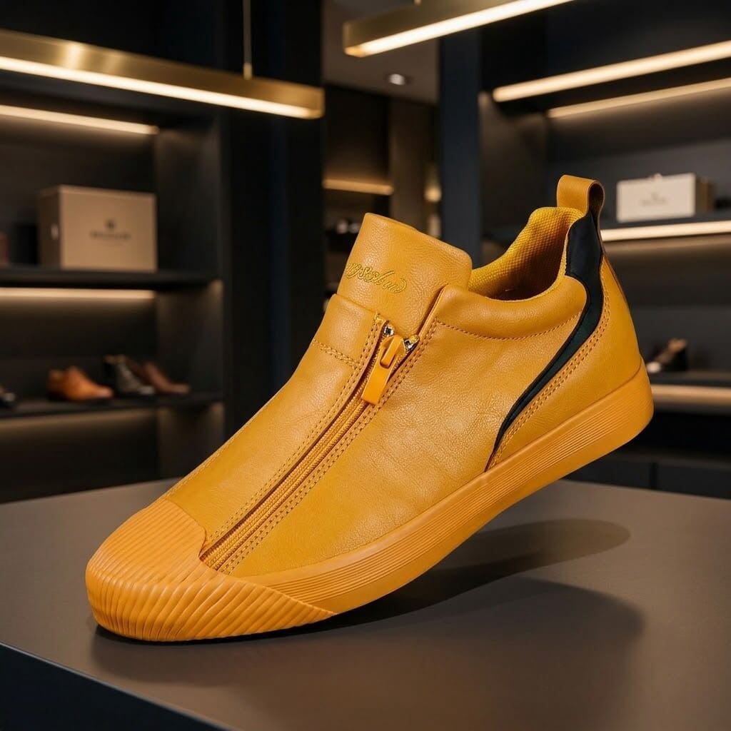 Men's Leather Sneakers with Modern and Versatile Design - Cormanio Men's Leather Sneakers with Modern and Versatile Design - Cormanio 
