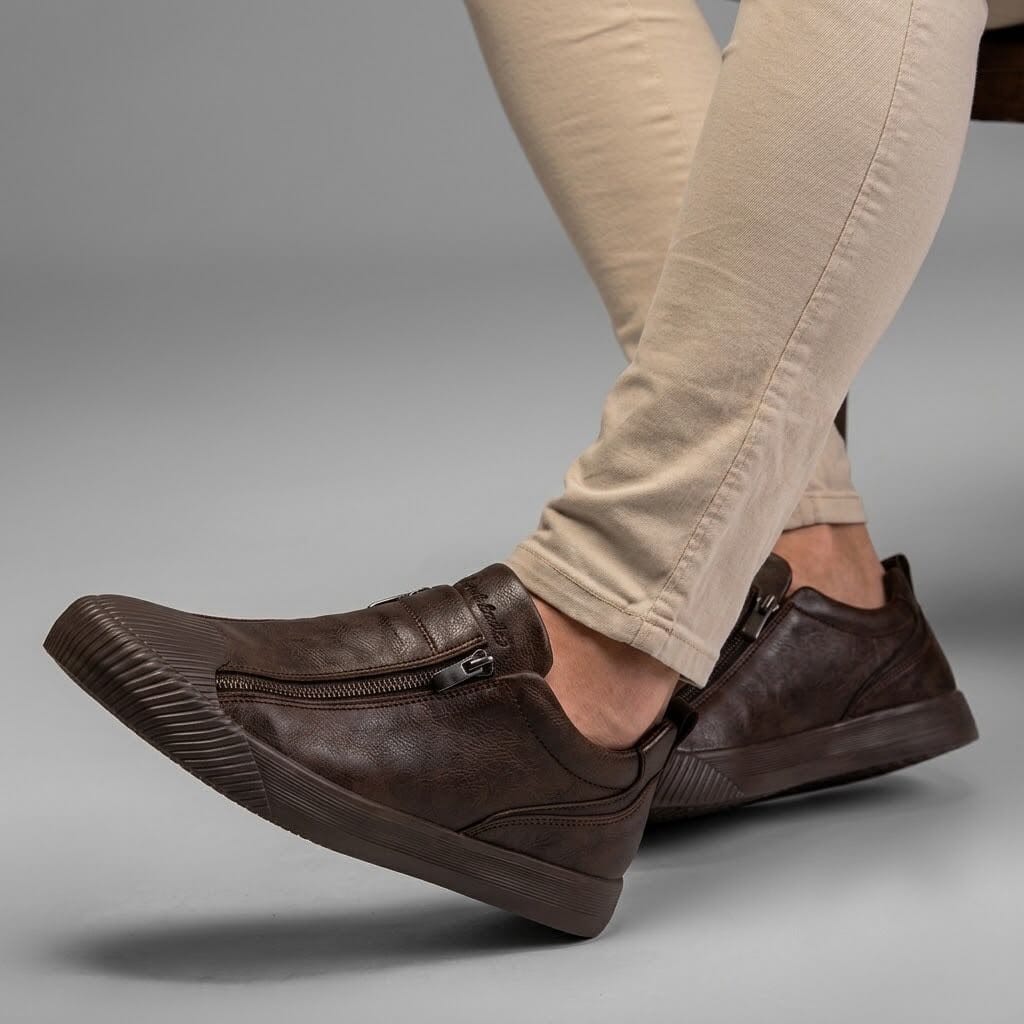 Men's Leather Sneakers with Modern and Versatile Design - Cormanio Men's Leather Sneakers with Modern and Versatile Design - Cormanio 