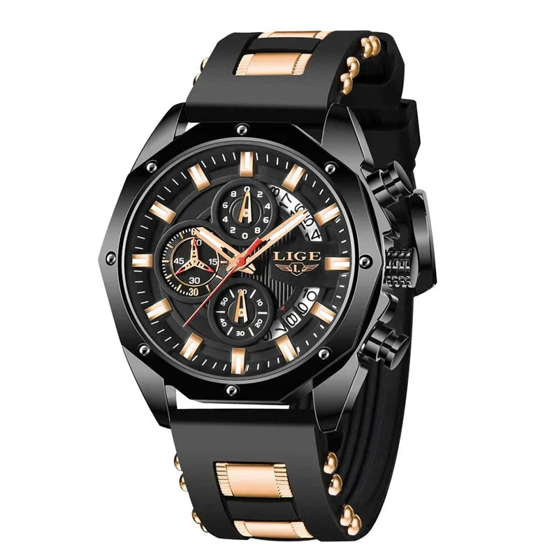 Men's Luxury Sports Chronograph Watch - Mavietto Vortex Men's Luxury Sports Chronograph Watch - Mavietto Vortex Black Rose Gold