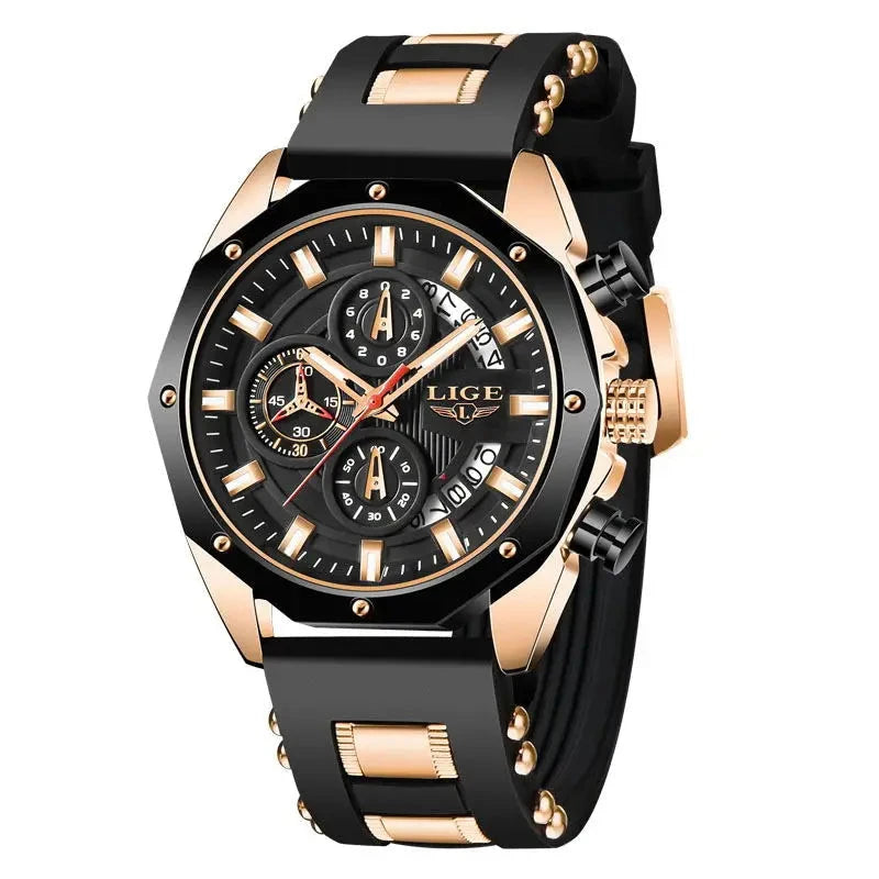 Men's Luxury Sports Chronograph Watch - Mavietto Vortex Men's Luxury Sports Chronograph Watch - Mavietto Vortex Gold Black