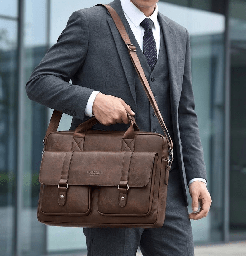 Men's Professional Leather Briefcase Laptop Bag - Raffaelo Men's Professional Leather Briefcase Laptop Bag - Raffaelo 