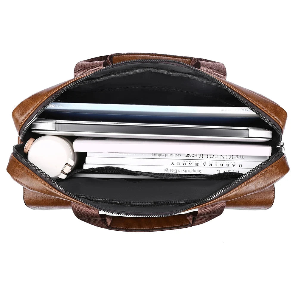 Men's Professional Leather Briefcase Laptop Bag - Raffaelo Men's Professional Leather Briefcase Laptop Bag - Raffaelo 