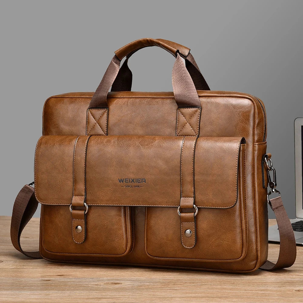 Men's Professional Leather Briefcase Laptop Bag - Raffaelo Men's Professional Leather Briefcase Laptop Bag - Raffaelo 