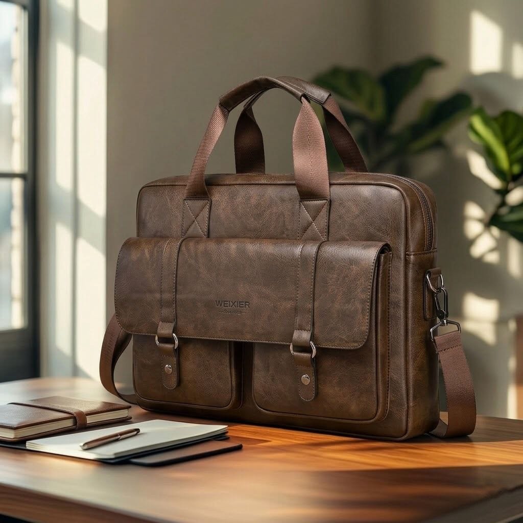Men's Professional Leather Briefcase Laptop Bag - Raffaelo Men's Professional Leather Briefcase Laptop Bag - Raffaelo 