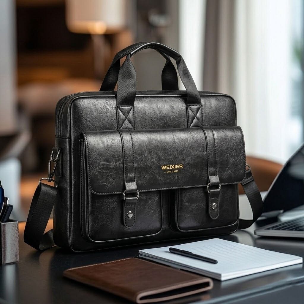 Men's Professional Leather Briefcase Laptop Bag - Raffaelo Men's Professional Leather Briefcase Laptop Bag - Raffaelo 