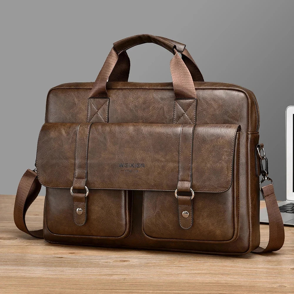 Men's Professional Leather Briefcase Laptop Bag - Raffaelo Men's Professional Leather Briefcase Laptop Bag - Raffaelo 