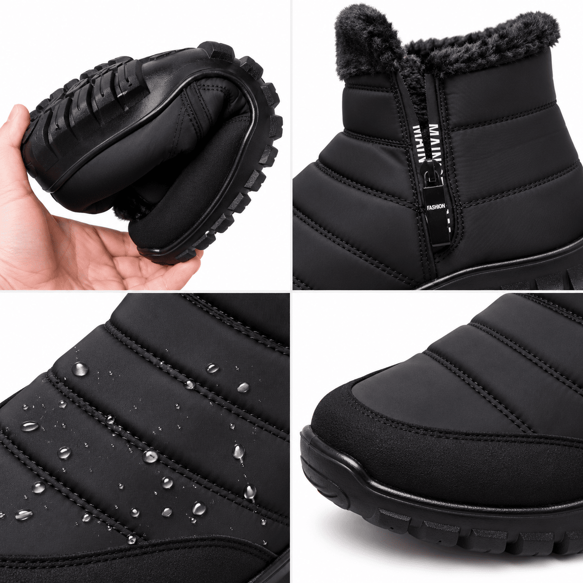 Men's Thermal Winter Boots – Plush-Lined, Short-Cut, Waterproof Design and Non-Slip Soles | Montrose Men's Thermal Winter Boots – Plush-Lined, Short-Cut, Waterproof Design and Non-Slip Soles | Montrose 