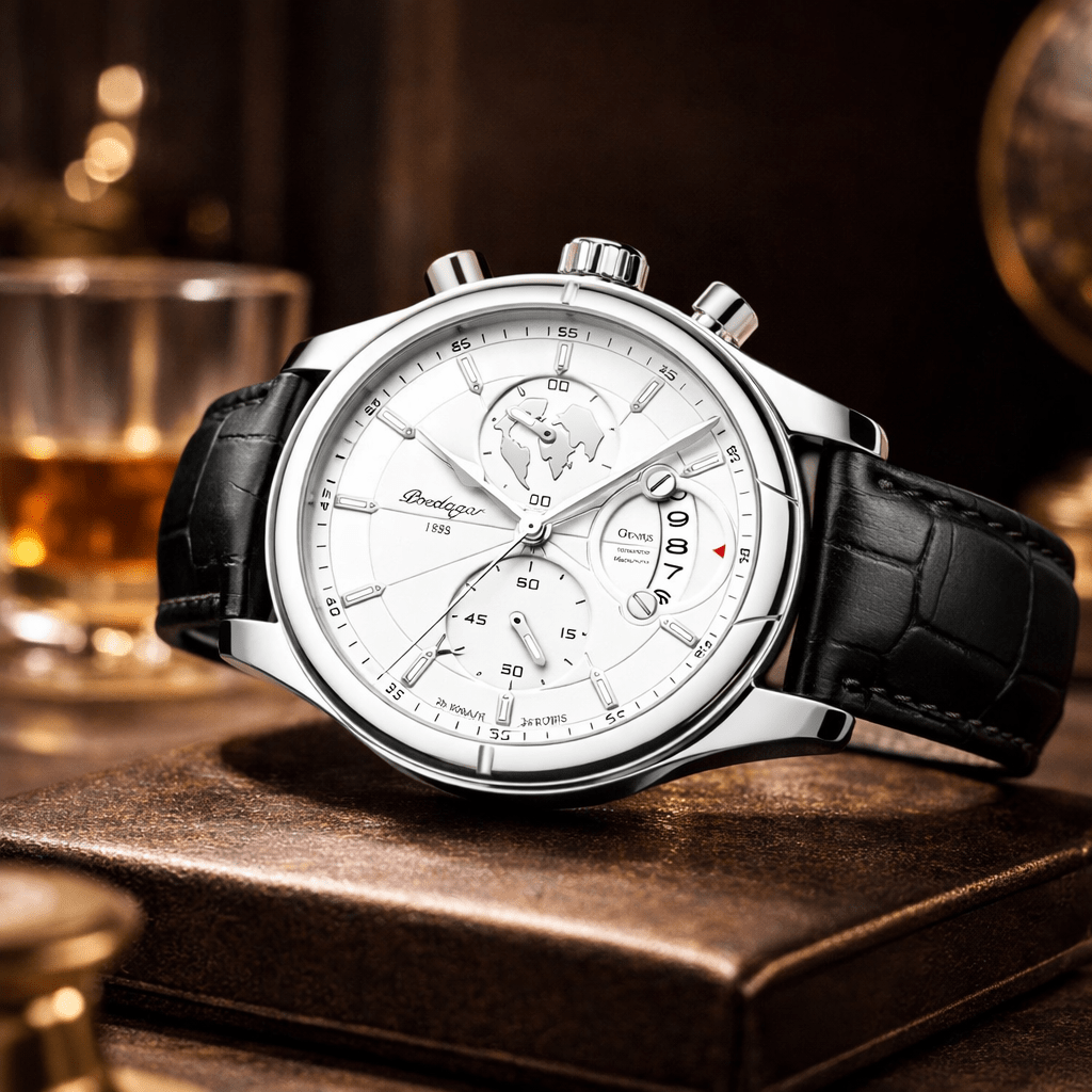 Multifunction Men's Executive Leather Watch - Leontius Multifunction Men's Executive Leather Watch - Leontius 