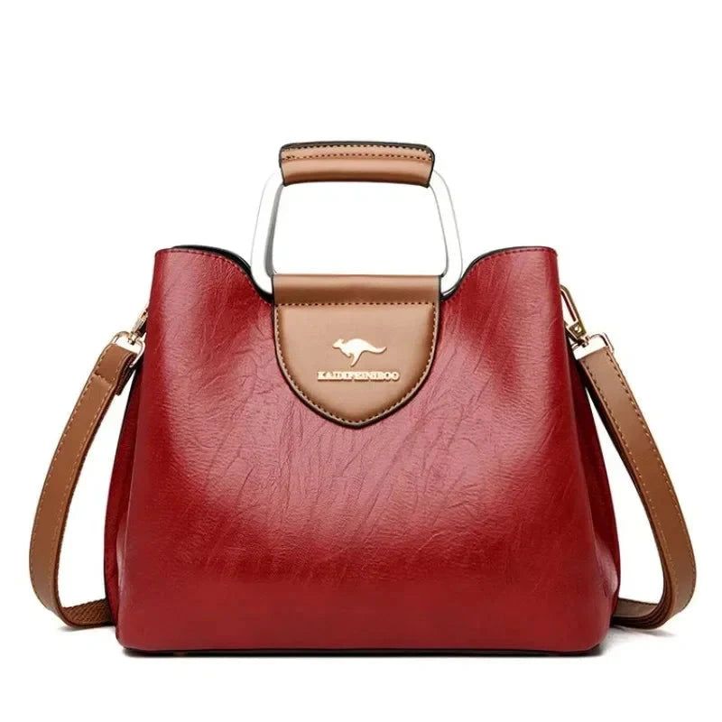 New Ladies Shopping PU Leather Handbag Large Capacity Single Shoulder Bag Casual Versatile Crossbody Bag for Outing Mavietto Store 