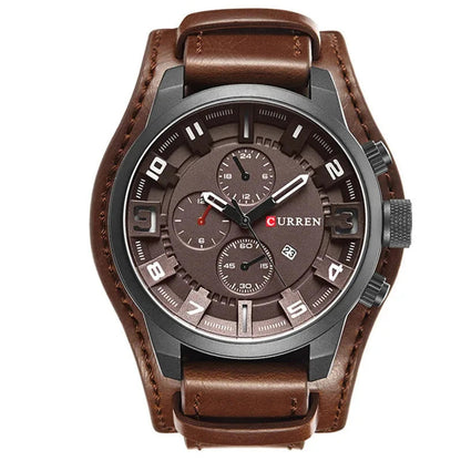 New Watches CURREN Luxury Brand Men Watch Leather Strap Fashion Quartz-Watch Casual Sports Wristwatch Date Clock Relojes 8225 Mavietto Store black brown 