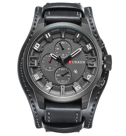 New Watches CURREN Luxury Brand Men Watch Leather Strap Fashion Quartz-Watch Casual Sports Wristwatch Date Clock Relojes 8225 Mavietto Store black gray 