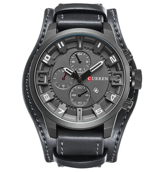 New Watches CURREN Luxury Brand Men Watch Leather Strap Fashion Quartz-Watch Casual Sports Wristwatch Date Clock Relojes 8225 Mavietto Store black gray 