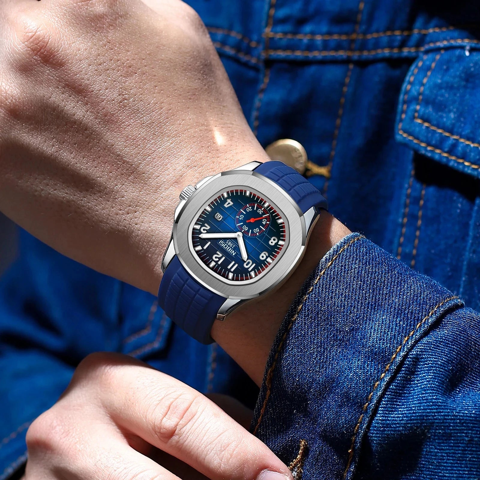 NIBOSI Sport Mens Watches Top Brand Luxury Auto Date Watch Men Waterproof Luminous AQUANAUT Quartz Watches for Men Reloj Hombre Mavietto Store 