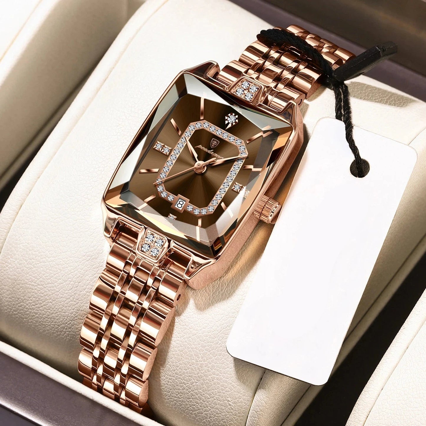POEDAGAR Luxury Woman Watch Waterproof Date High Quality Casual Ladies Wristwatch Stainless Steel Quartz Elegant Women's Watches Mavietto Store 785 RoseGold Brown China Mainland 