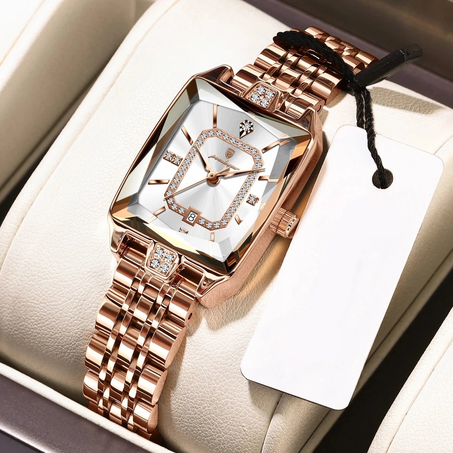 POEDAGAR Luxury Woman Watch Waterproof Date High Quality Casual Ladies Wristwatch Stainless Steel Quartz Elegant Women's Watches Mavietto Store 785 RoseGold White China Mainland 