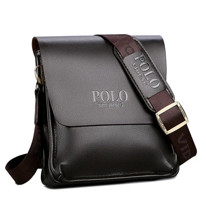 PoloUrban Men’s Leather Crossbody Shoulder Bag PoloUrban Men’s Leather Crossbody Shoulder Bag Brown