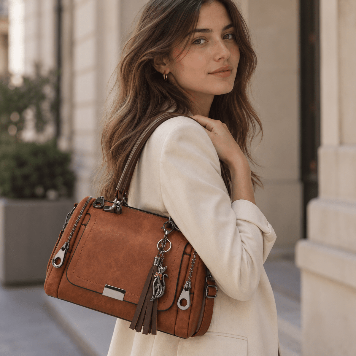 Structured Women’s Leather Handbag – Stylish, Elegant & Spacious | Charlotte Structured Women’s Leather Handbag – Stylish, Elegant & Spacious | Charlotte 