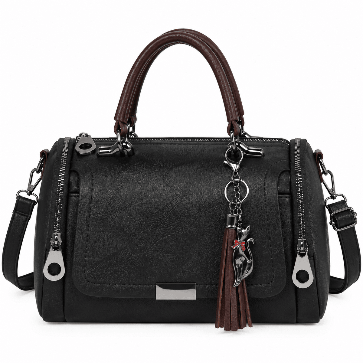 Structured Women’s Leather Handbag – Stylish, Elegant & Spacious | Charlotte Structured Women’s Leather Handbag – Stylish, Elegant & Spacious | Charlotte Black