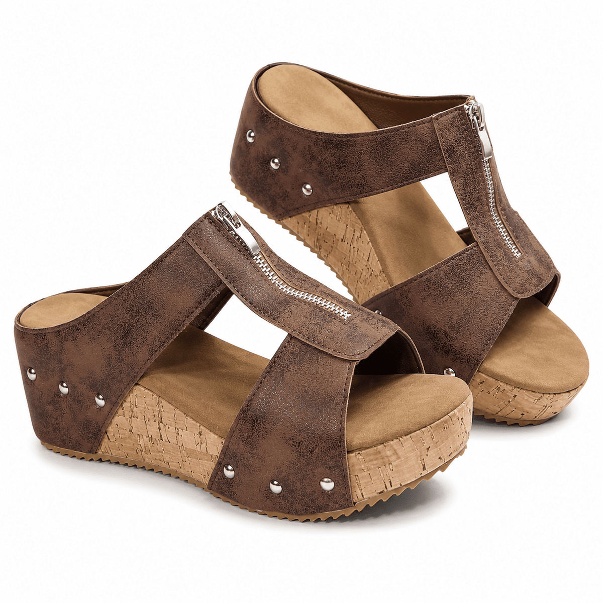 Versatile and Comfortable Women's Leather Platform Sandals – Zerina Versatile and Comfortable Women's Leather Platform Sandals – Zerina 