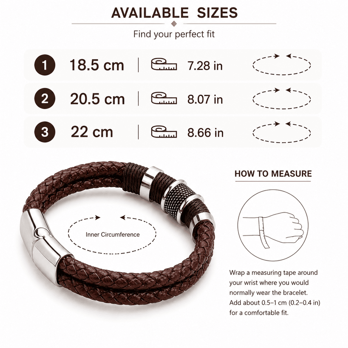 Versatile Leather Men’s Bracelet with Executive Design | ZAVRELL Versatile Leather Men’s Bracelet with Executive Design | ZAVRELL 