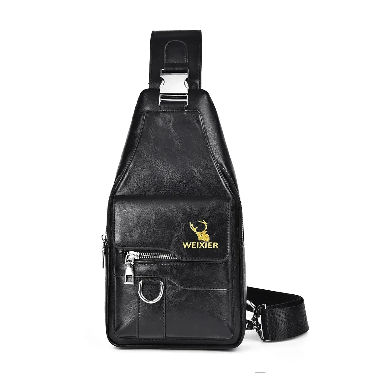 Versatile Multifunction Leather Bag - Valiant Versatile Multifunction Leather Bag - Valiant Black