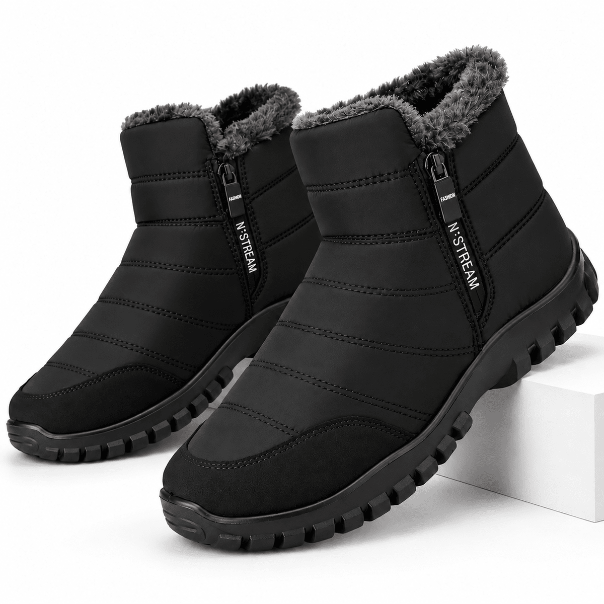 Winter Men Ankle Snow Boots Waterproof Non Slip Shoes for Men Casual Keep Warm Plush Plus Size Couple Footwear Chaussure Homme 