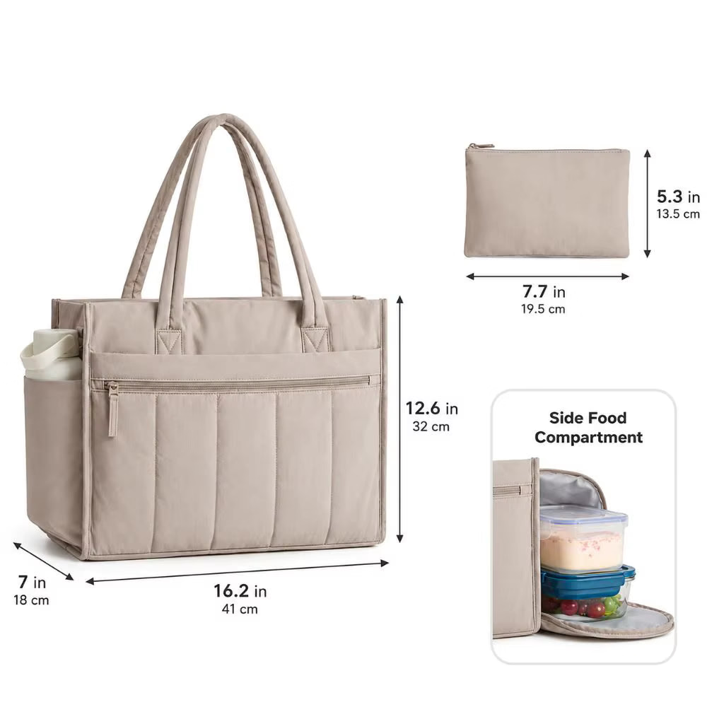Women's 30L Padded Tote Bag with Large Capacity and Multifunctional Side Compartment – ELLISON Women's 30L Padded Tote Bag with Large Capacity and Multifunctional Side Compartment – ELLISON 