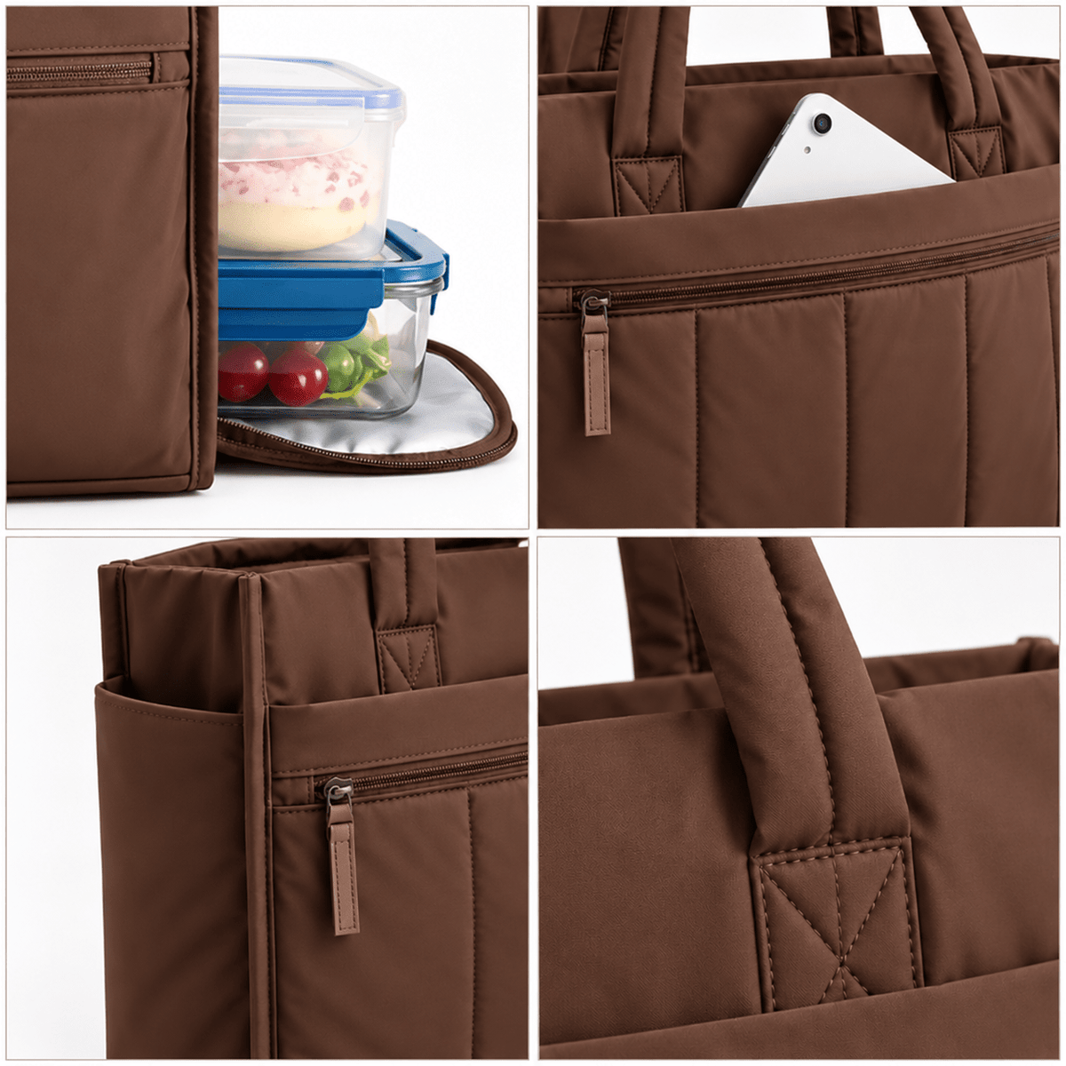 Women's 30L Padded Tote Bag with Large Capacity and Multifunctional Side Compartment – ELLISON Women's 30L Padded Tote Bag with Large Capacity and Multifunctional Side Compartment – ELLISON 