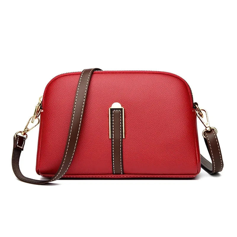 Women's Elegant Crossbody Bag - Premium Leather Shoulder Purse Women's Elegant Crossbody Bag - Premium Leather Shoulder Purse Red