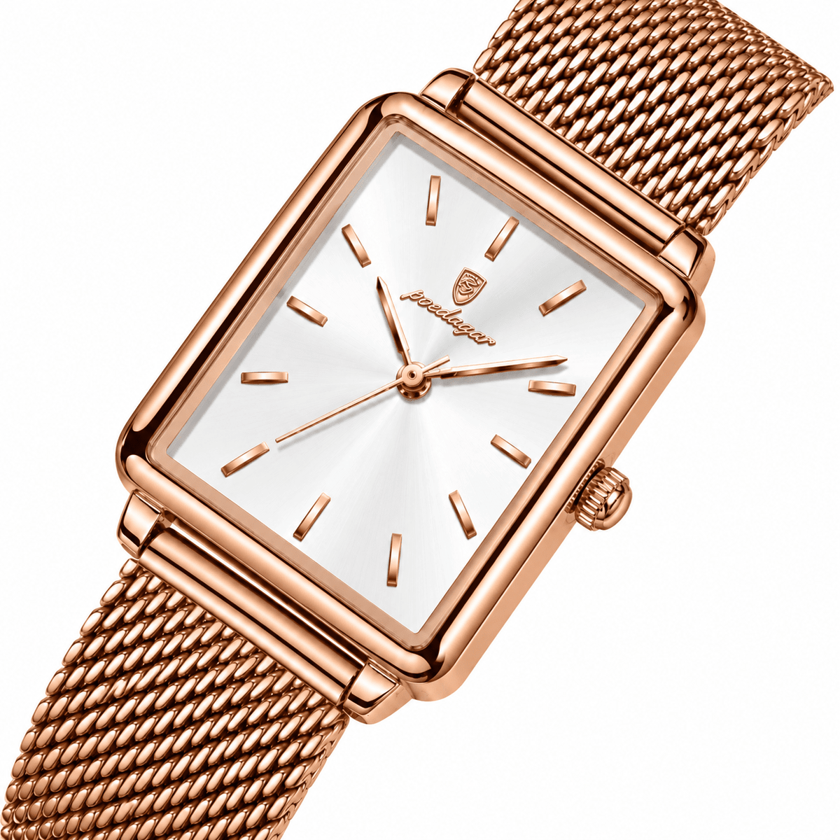 Women's Elegant Waterproof Watch with Square Dial and Stainless Steel Band | Léa Prestige Women's Elegant Waterproof Watch with Square Dial and Stainless Steel Band | Léa Prestige 