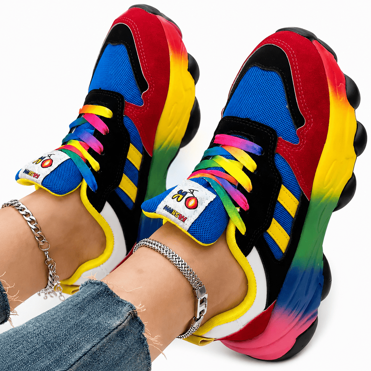 Women’s Fashion Leather Casual Sneakers – Vibrance Women’s Fashion Leather Casual Sneakers – Vibrance 