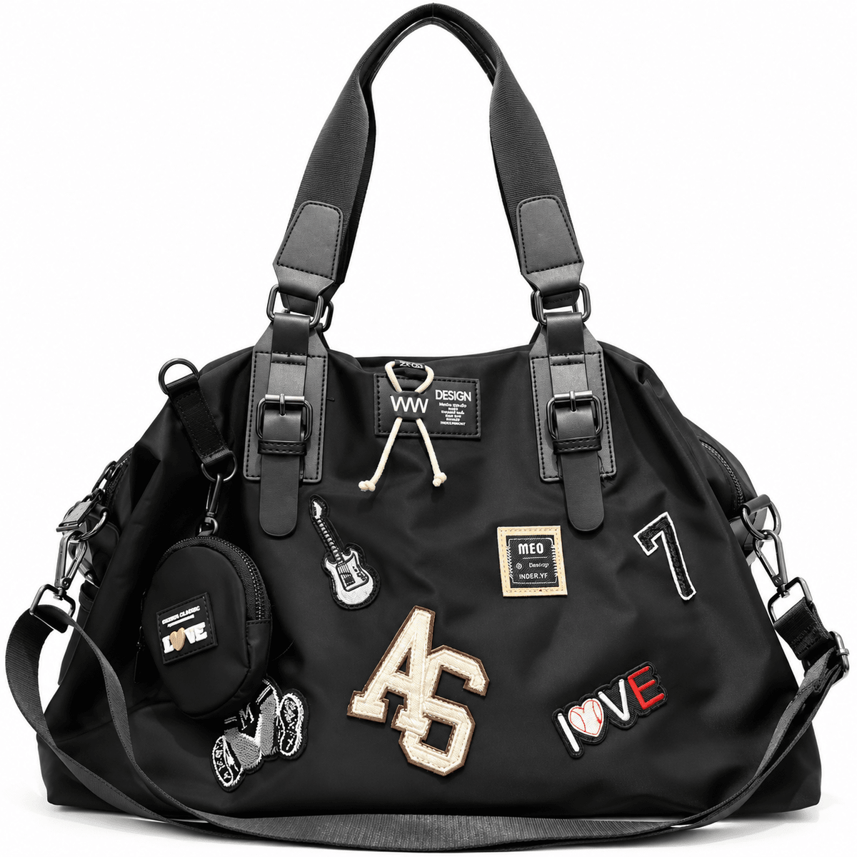 Women's Large-Capacity Casual Tote Bag with a Versatile Design – Zayra Raven Women's Large-Capacity Casual Tote Bag with a Versatile Design – Zayra Raven Black