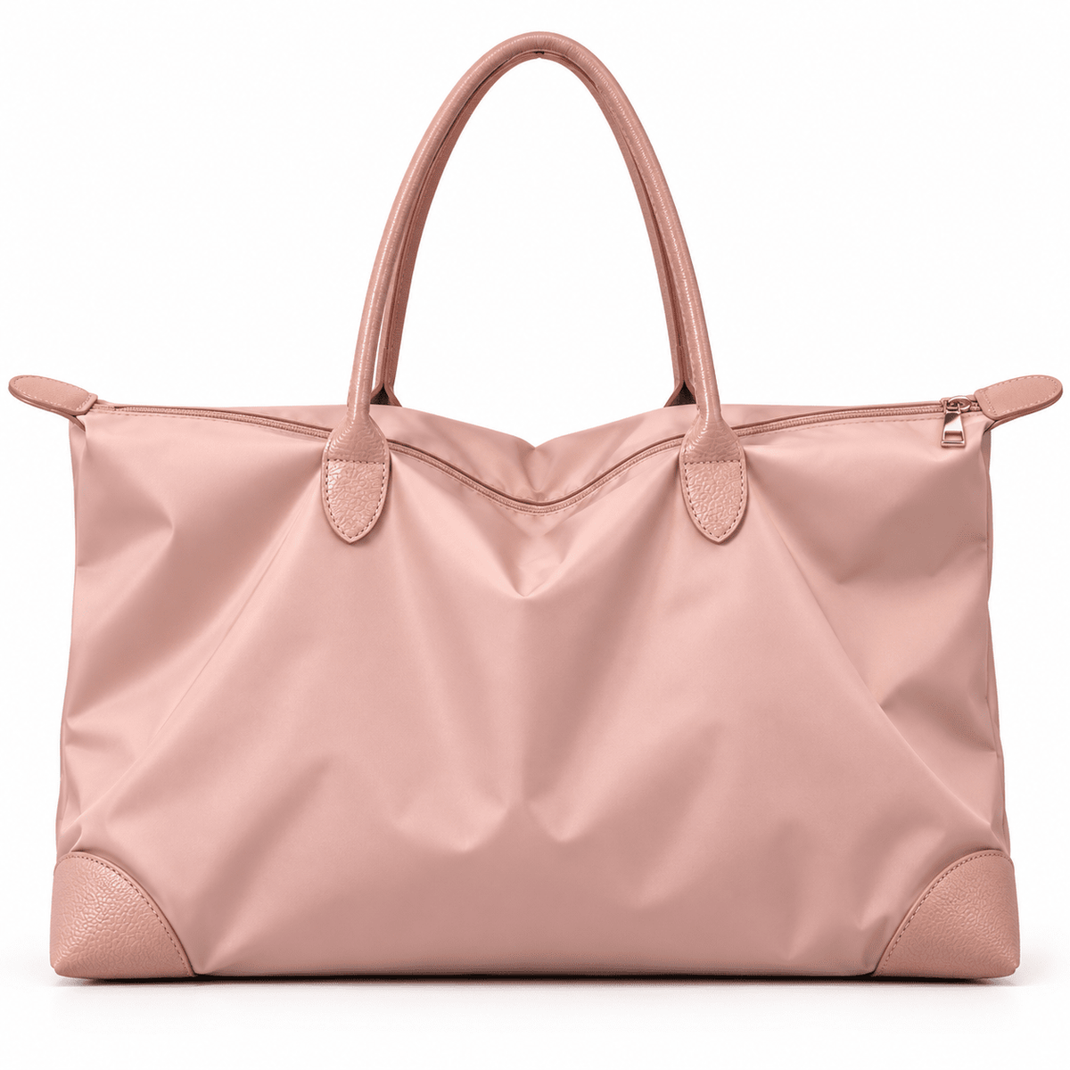 Women's Large-Capacity Waterproof Tote Bag with Leather Trim – VERONNE Women's Large-Capacity Waterproof Tote Bag with Leather Trim – VERONNE Pink