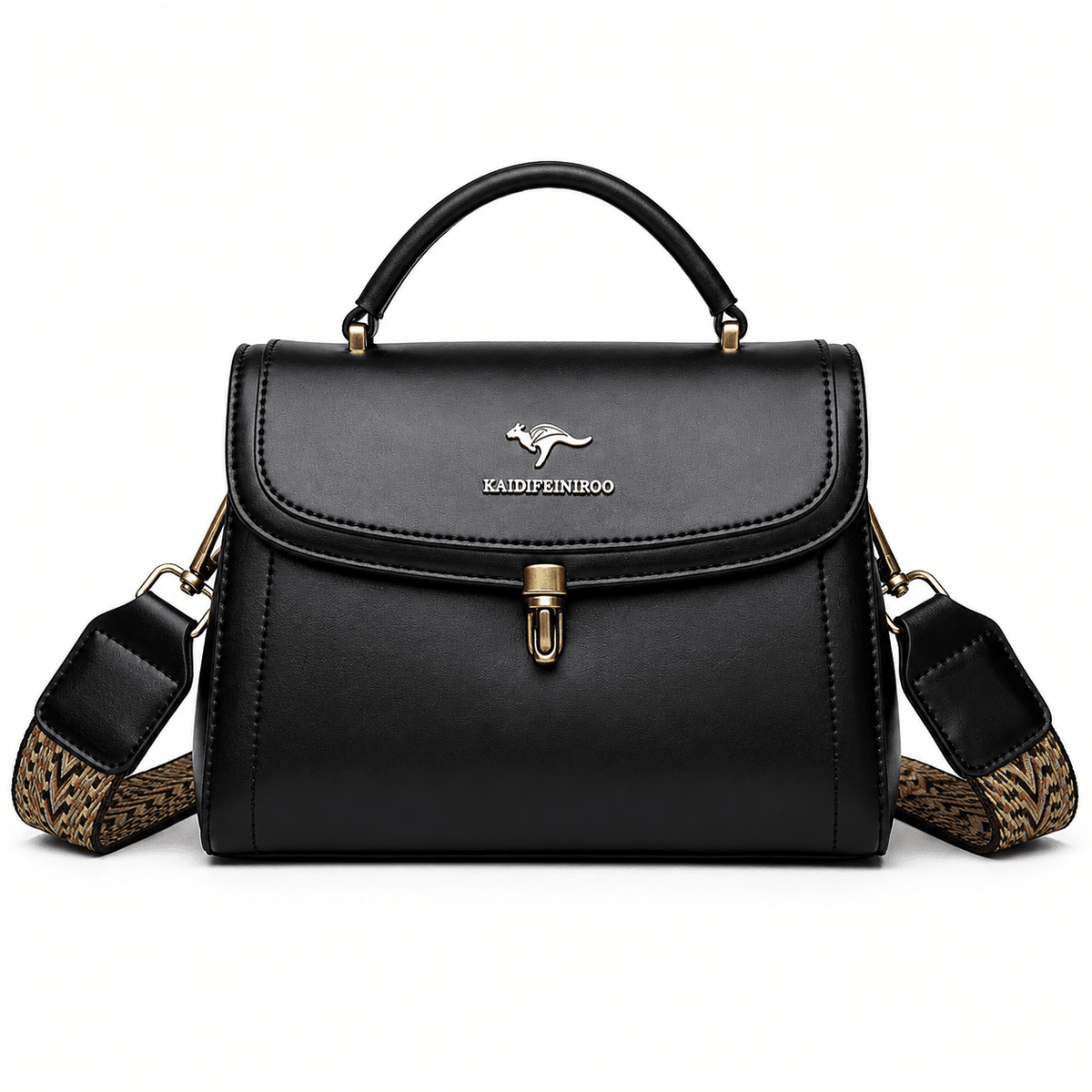 Women's Leather Crossbody Bag with Elegant Design – Karvessa Women's Leather Crossbody Bag with Elegant Design – Karvessa Black