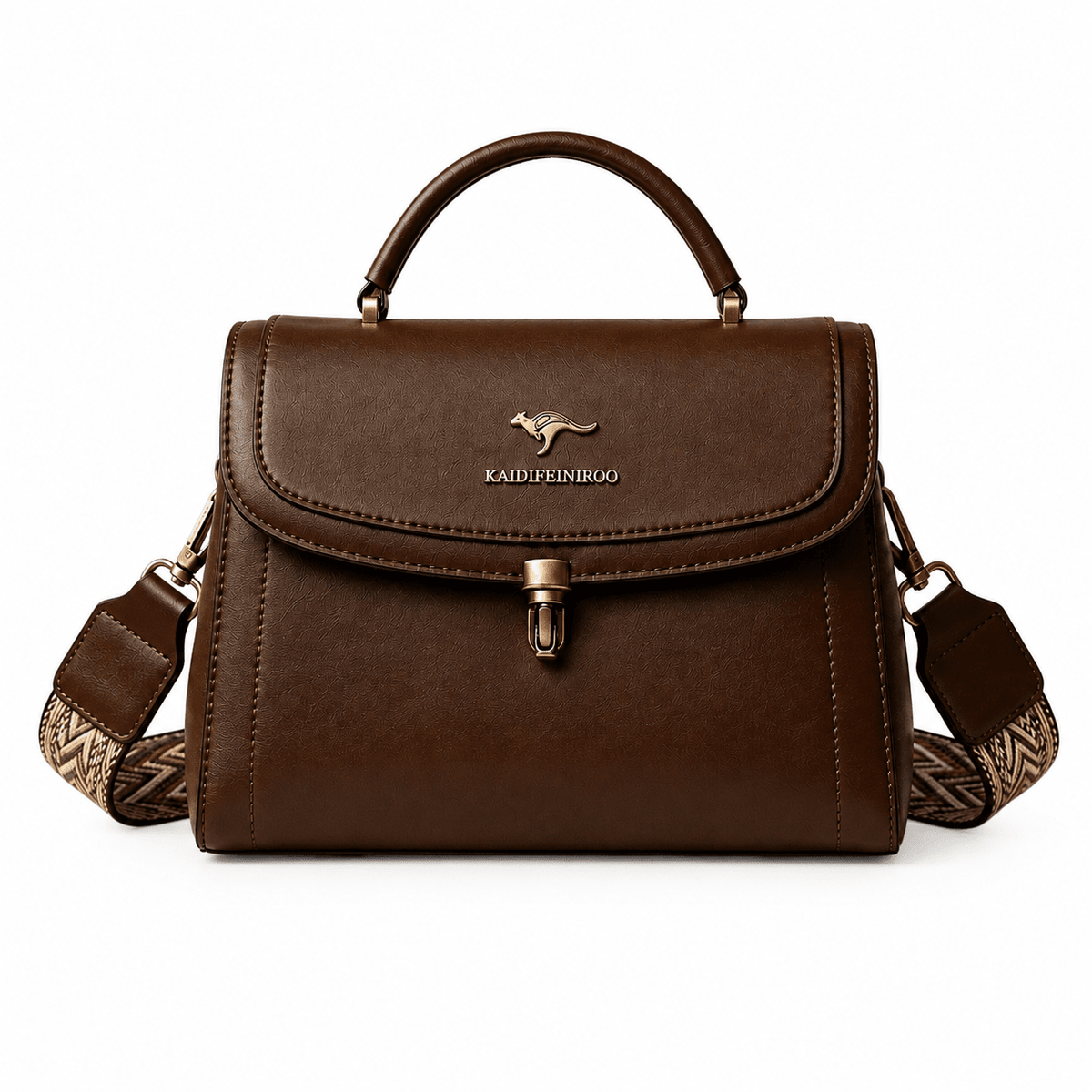 Women's Leather Crossbody Bag with Elegant Design – Karvessa Women's Leather Crossbody Bag with Elegant Design – Karvessa Dark Brown
