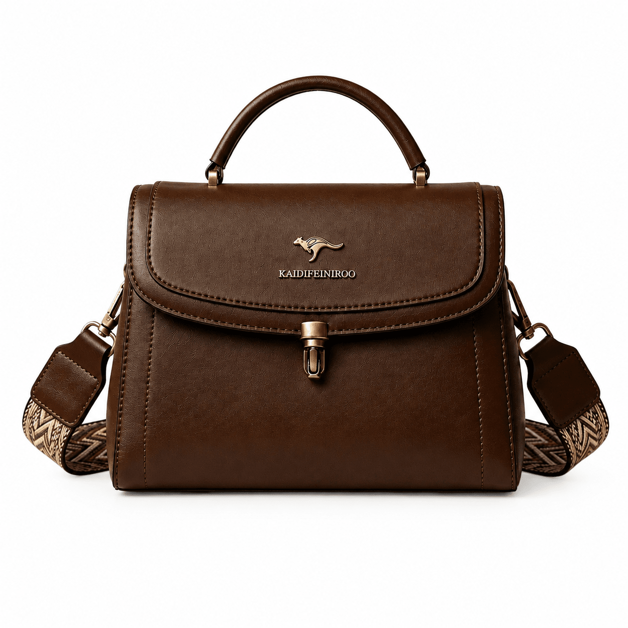 Women's Leather Crossbody Bag with Elegant Design – Karvessa Women's Leather Crossbody Bag with Elegant Design – Karvessa Mavietto Dark Brown 