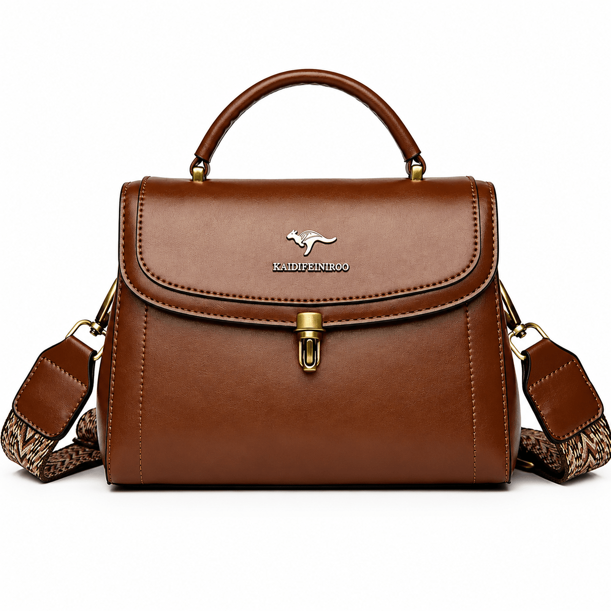 Women's Leather Crossbody Bag with Elegant Design – Karvessa Women's Leather Crossbody Bag with Elegant Design – Karvessa Mavietto Light Brown 