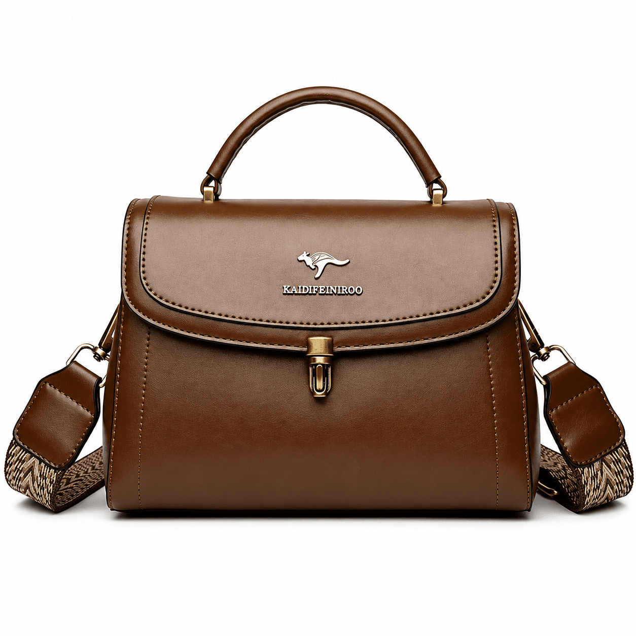 Women's Leather Crossbody Bag with Elegant Design – Karvessa Women's Leather Crossbody Bag with Elegant Design – Karvessa Mavietto Mocha Brown 