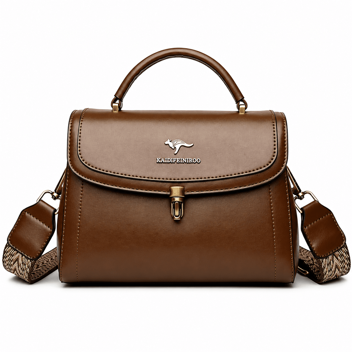 Women's Leather Crossbody Bag with Elegant Design – Karvessa Women's Leather Crossbody Bag with Elegant Design – Karvessa Mocha Brown