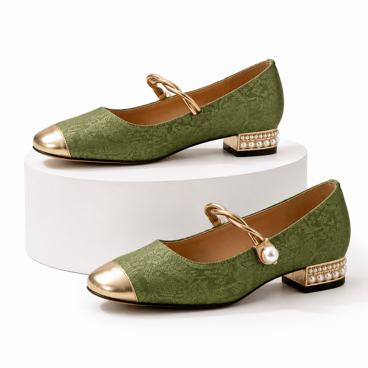 Women's Leather Mary Jane Flats – Elegant, Lightweight & Casual | Camillie Women's Leather Mary Jane Flats – Elegant, Lightweight & Casual | Camillie Green