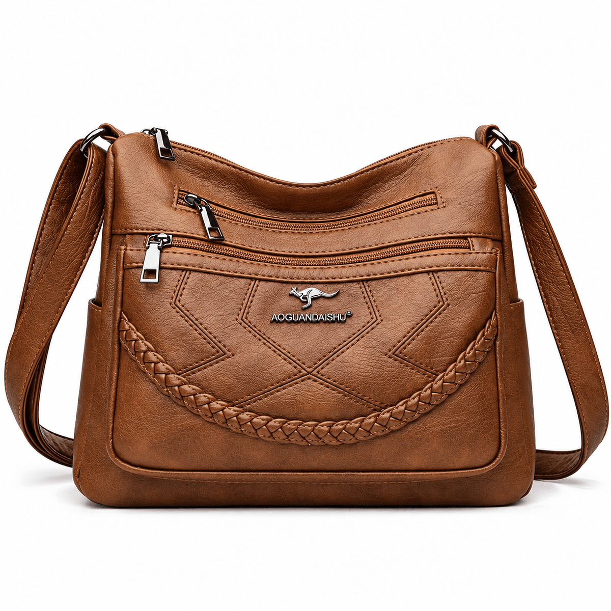 Women’s Leather Shoulder Bag – Classic, Spacious & Elegant | Rosalie Women’s Leather Shoulder Bag – Classic, Spacious & Elegant | Rosalie Brown