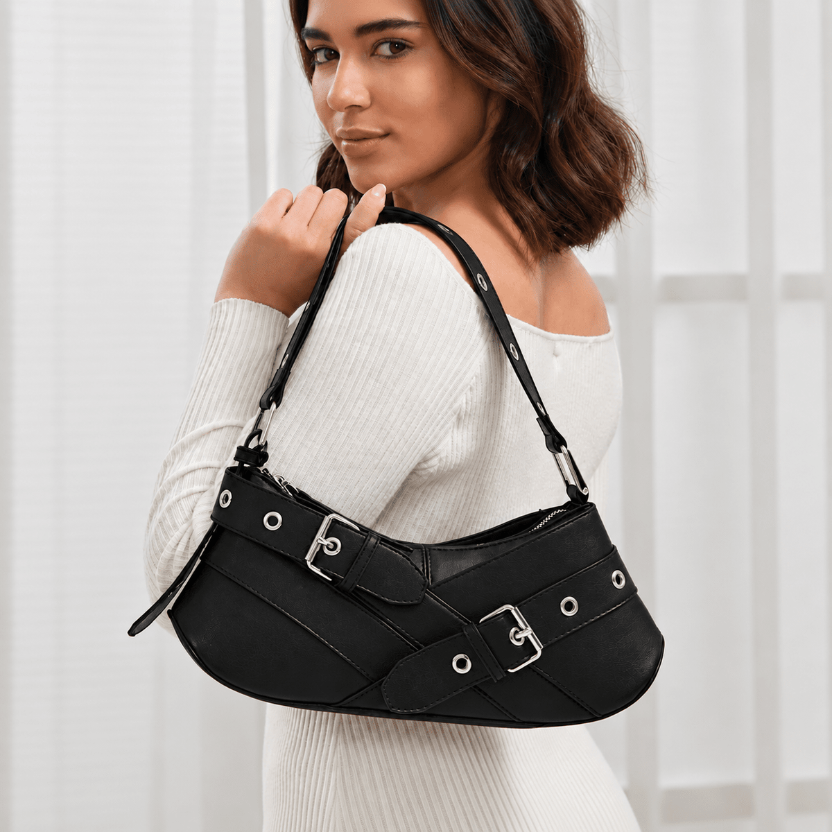 Women’s Leather Shoulder Bag with Vintage Style | ZORENNE Women’s Leather Shoulder Bag with Vintage Style | ZORENNE 