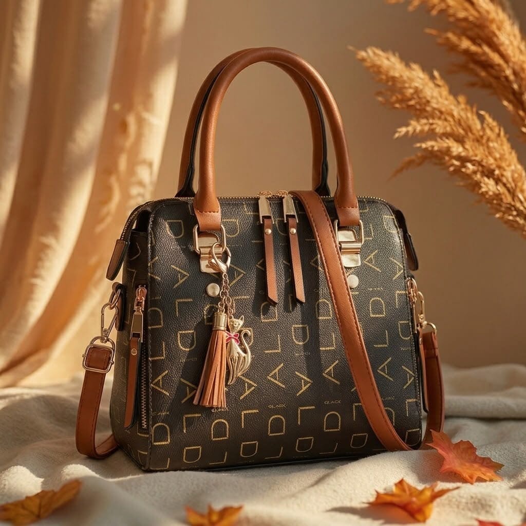 Women's Leather Tote Bag with Luxurious Design - Estelle Noélie Women's Leather Tote Bag with Luxurious Design - Estelle Noélie 
