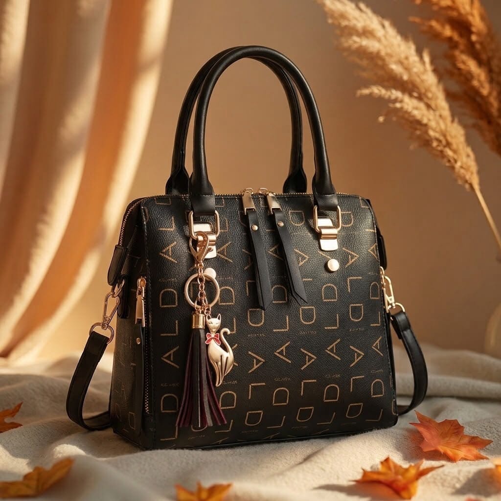 Women's Leather Tote Bag with Luxurious Design - Estelle Noélie Women's Leather Tote Bag with Luxurious Design - Estelle Noélie 