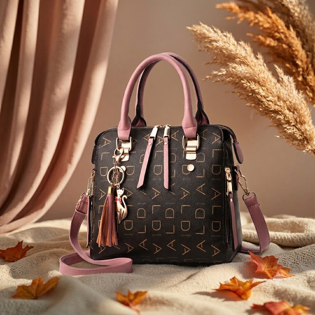 Women's Leather Tote Bag with Luxurious Design - Estelle Noélie Women's Leather Tote Bag with Luxurious Design - Estelle Noélie 