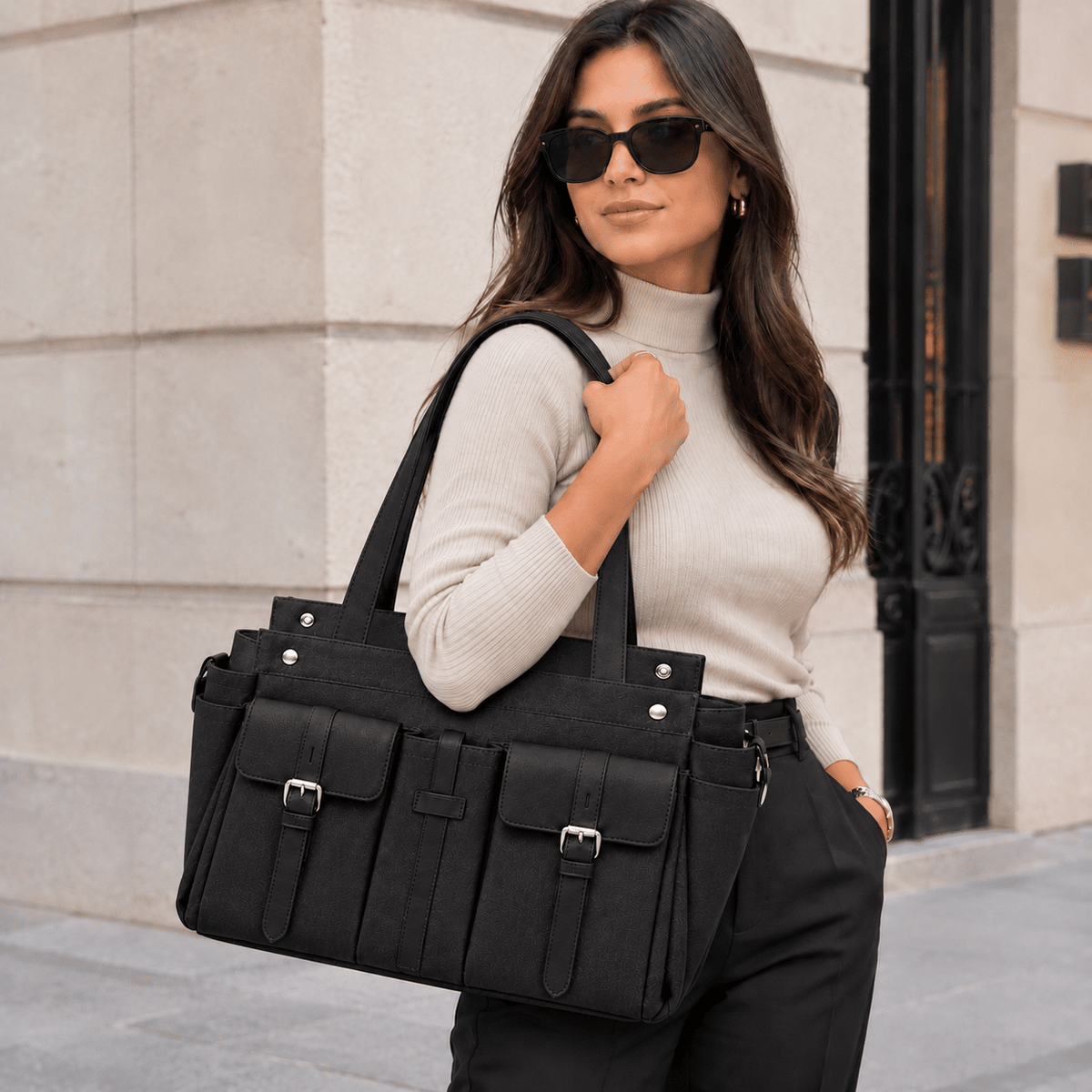 Women's Tote Bag — Classic Elegance and Spacious Interior | Belmonde Women's Tote Bag — Classic Elegance and Spacious Interior | Belmonde 